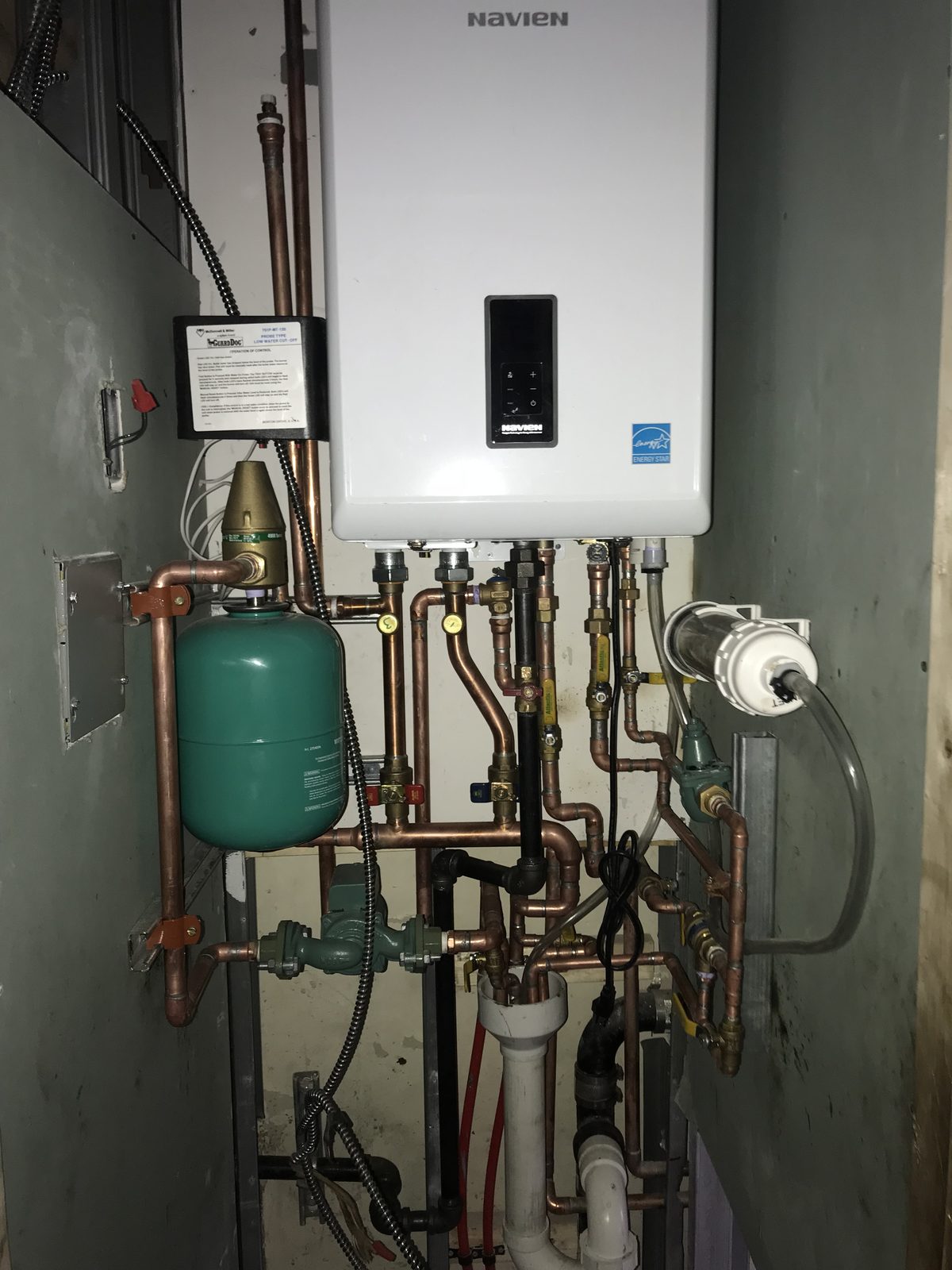 Tankless combi boiler and water heater installation in NYC by I&I Plumbing